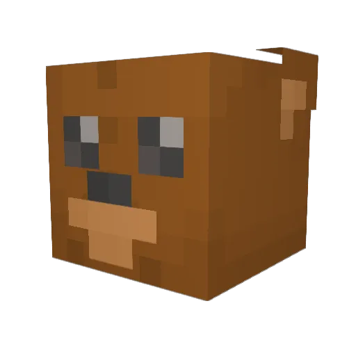 Sinister_bear Minecraft avatar head, 3D render
