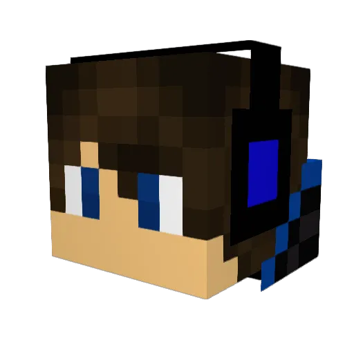 Sinistumbra Minecraft avatar head, 3D render