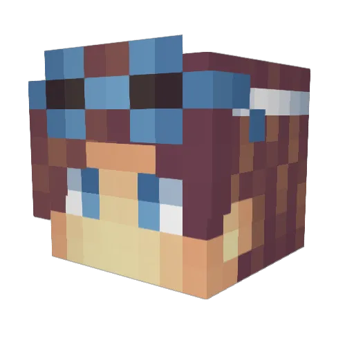 SiniuDrakon Minecraft avatar head, 3D render