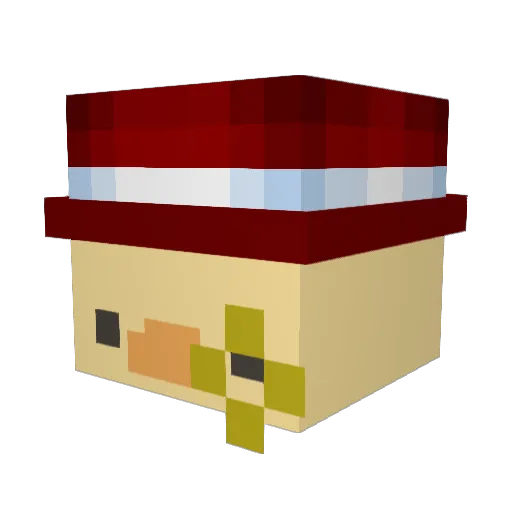 Sinixz Minecraft avatar head, 3D render