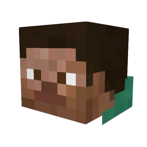 Siniy_Qrandash Minecraft avatar head, 3D render