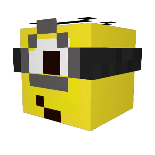 SinkableBison16 Minecraft avatar head, 3D render