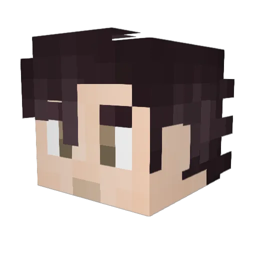 Sinlizards Minecraft avatar head, 3D render