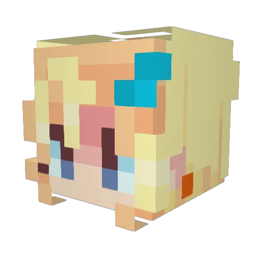 Sinnabuns4 Minecraft avatar head, 3D render