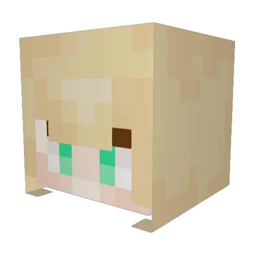 Sinnamorol Minecraft avatar head, 3D render