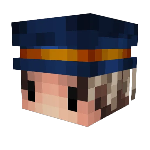 Sinnelar Minecraft avatar head, 3D render