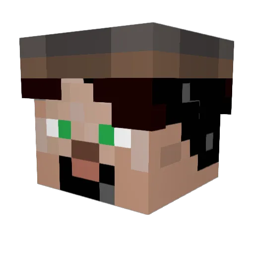 SinnerSmile Minecraft avatar head, 3D render