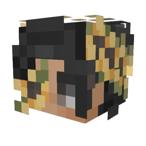 Sinnerests Minecraft avatar head, 3D render