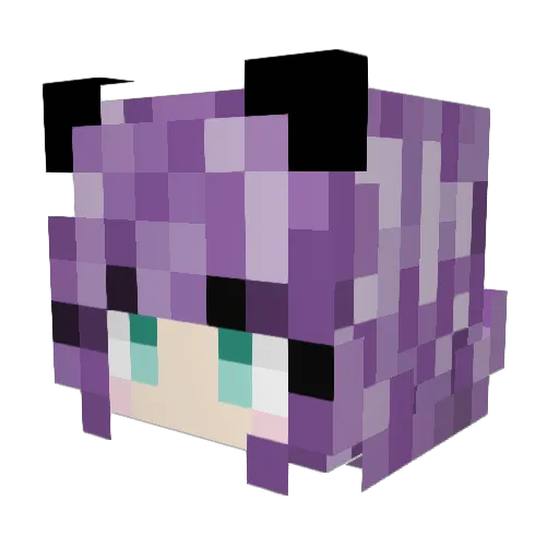 Sinniyon Minecraft avatar head, 3D render
