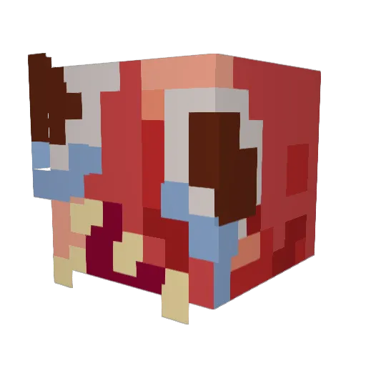Sinntax Minecraft avatar head, 3D render