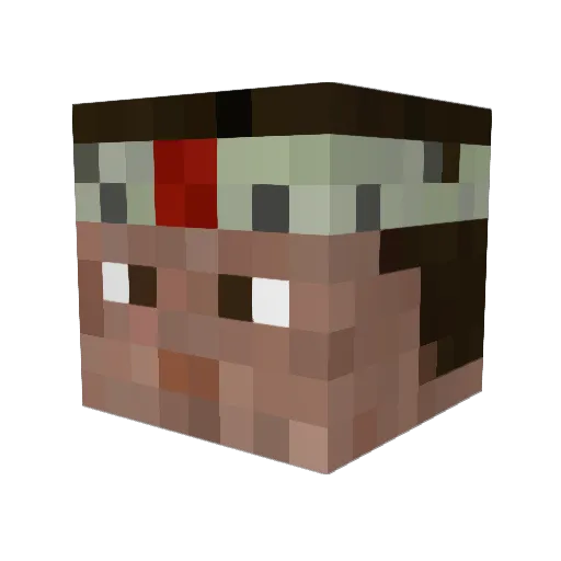 Sinnyyyyy Minecraft avatar head, 3D render