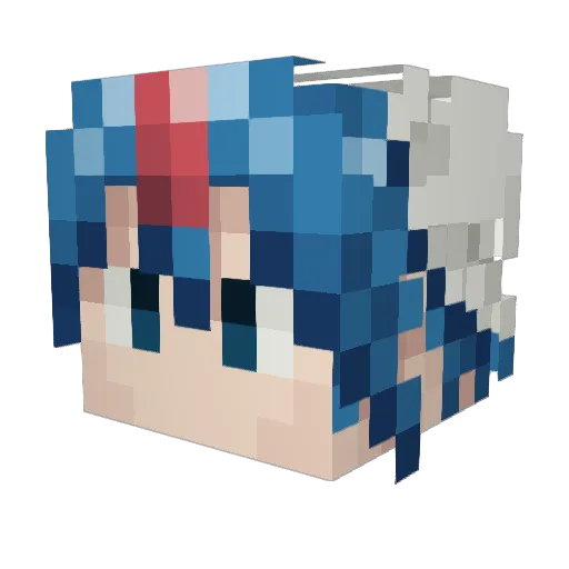 Sinok Minecraft avatar head, 3D render