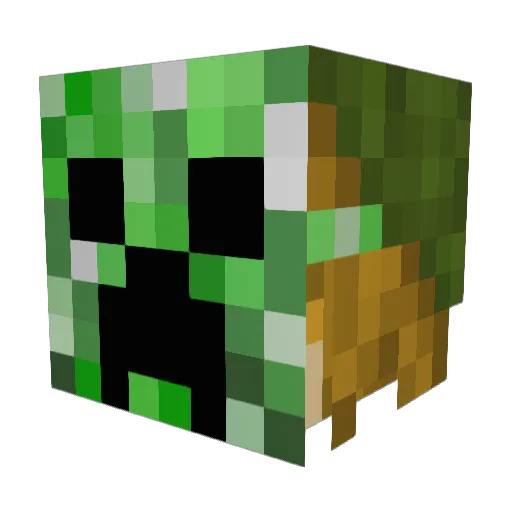 Sinommons Minecraft avatar head, 3D render