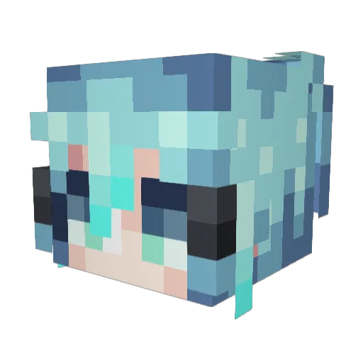 SinonTheRaptor Minecraft avatar head, 3D render