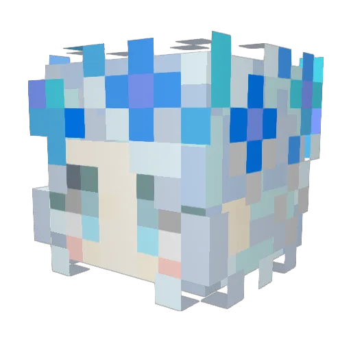 Sinonnon Minecraft avatar head, 3D render
