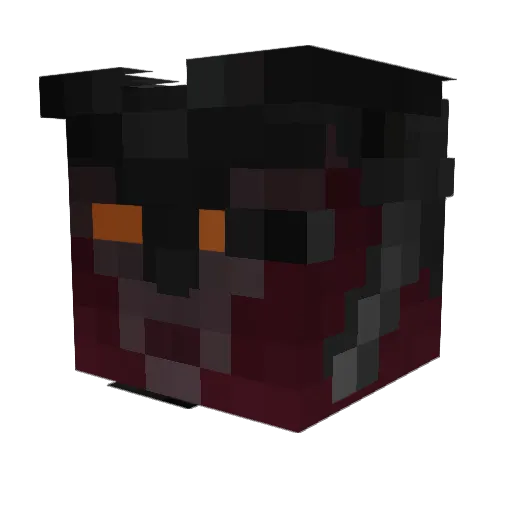 Sinori Minecraft avatar head, 3D render