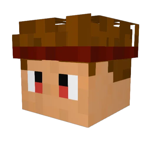 Sinorox_ Minecraft avatar head, 3D render