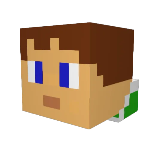 Sinova07 Minecraft avatar head, 3D render