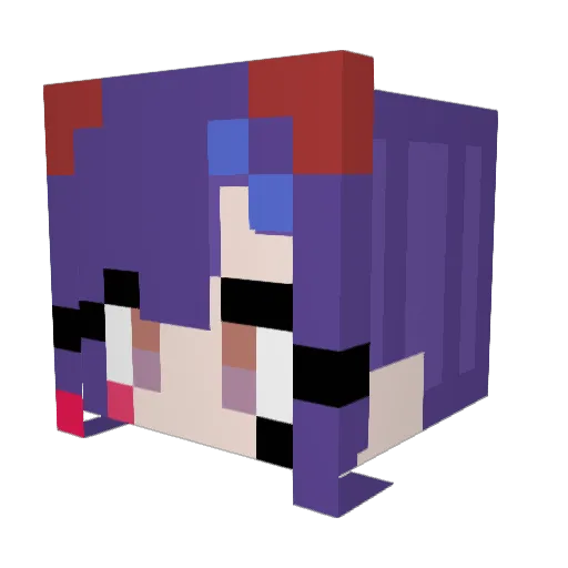 Sinpper Minecraft avatar head, 3D render
