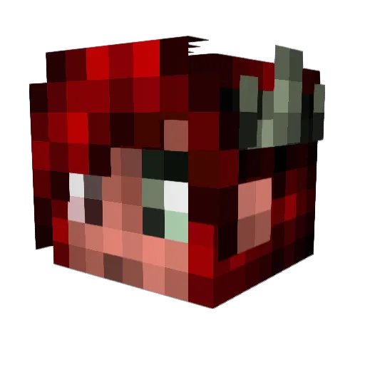 Sinrenad Minecraft avatar head, 3D render