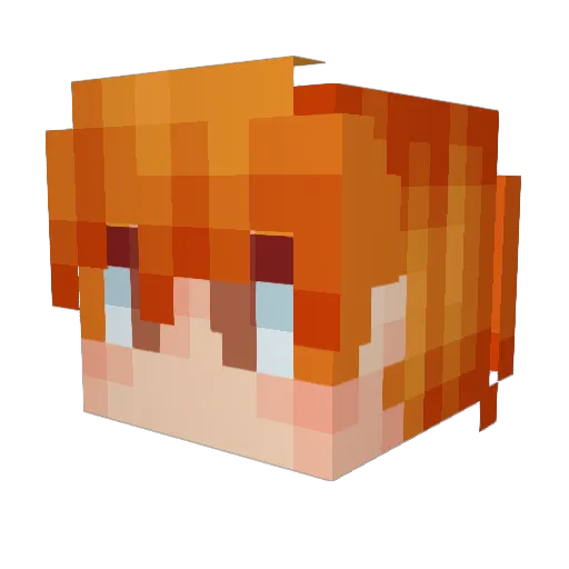 SinsNoJutsu Minecraft avatar head, 3D render