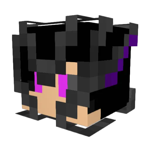Sinsii64 Minecraft avatar head, 3D render