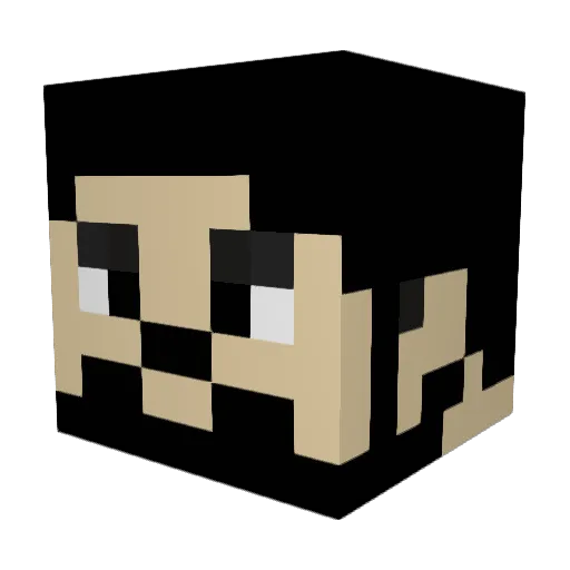 Sinsingumi Minecraft avatar head, 3D render