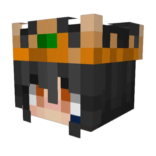 Sinspots Minecraft avatar head, 3D render