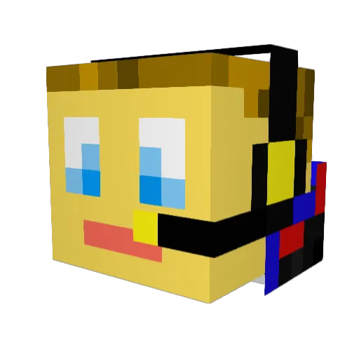 Sintao Minecraft avatar head, 3D render