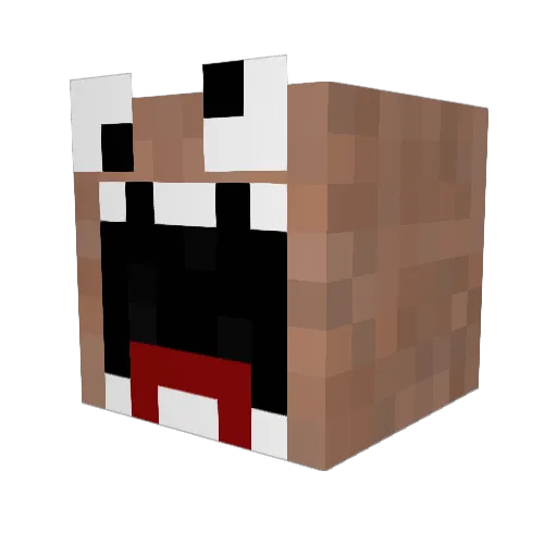 Sintation Minecraft avatar head, 3D render