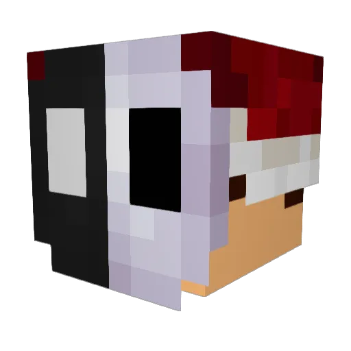 SintexPVP Minecraft avatar head, 3D render