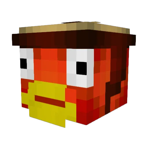 SinthetikBlue Minecraft avatar head, 3D render