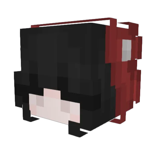 Sinthus Minecraft avatar head, 3D render