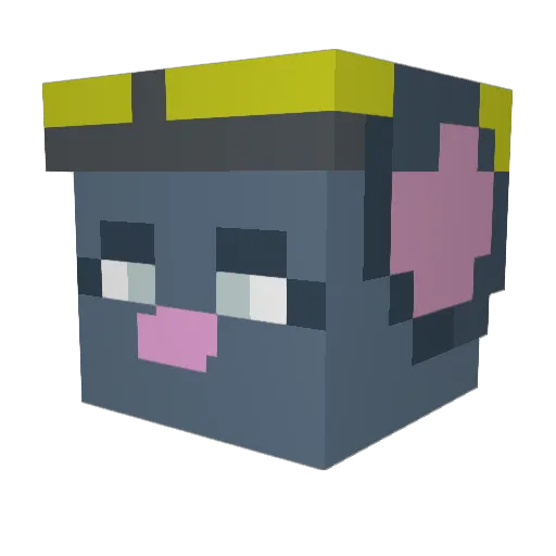 Sintrophy Minecraft avatar head, 3D render