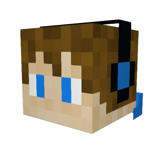 Sintropic Minecraft avatar head, 3D render