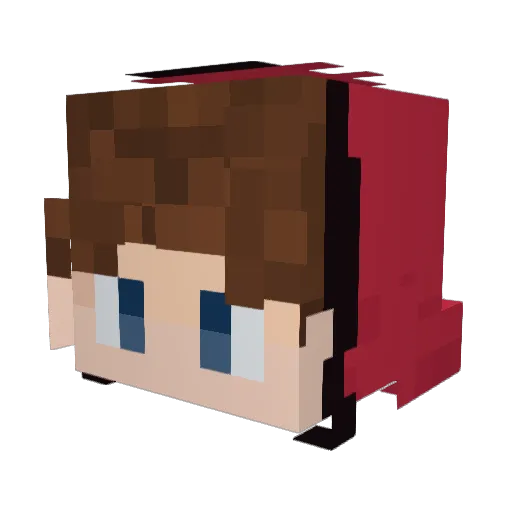 SinusLinus Minecraft avatar head, 3D render