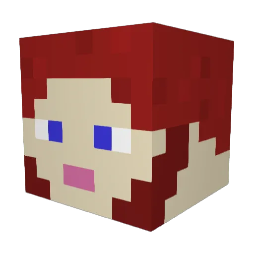 SinxEqualsx Minecraft avatar head, 3D render