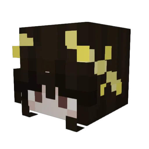 Sinyume Minecraft avatar head, 3D render