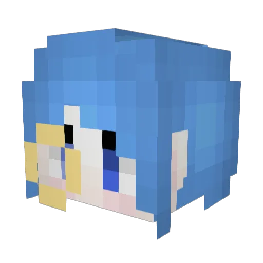 Sio1201_ Minecraft avatar head, 3D render