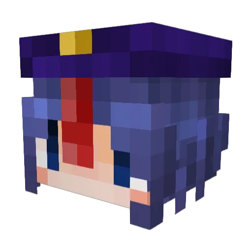 Sio41 Minecraft avatar head, 3D render