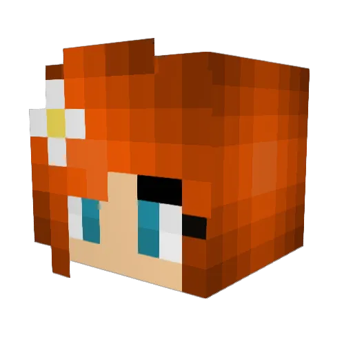 Siobaan Minecraft avatar head, 3D render