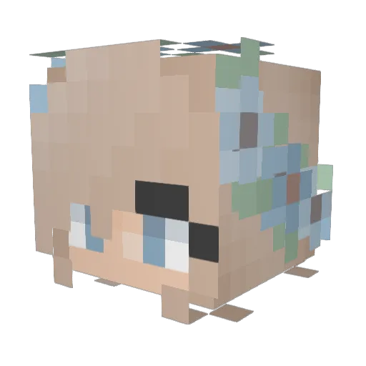 SiodlaX Minecraft avatar head, 3D render