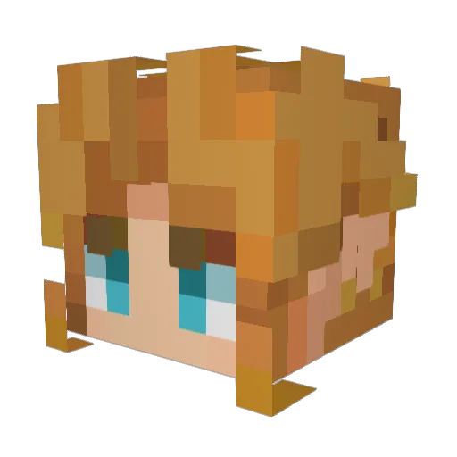 Sionatra Minecraft avatar head, 3D render