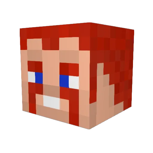 Sioptix Minecraft avatar head, 3D render