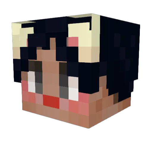 Siorine Minecraft avatar head, 3D render