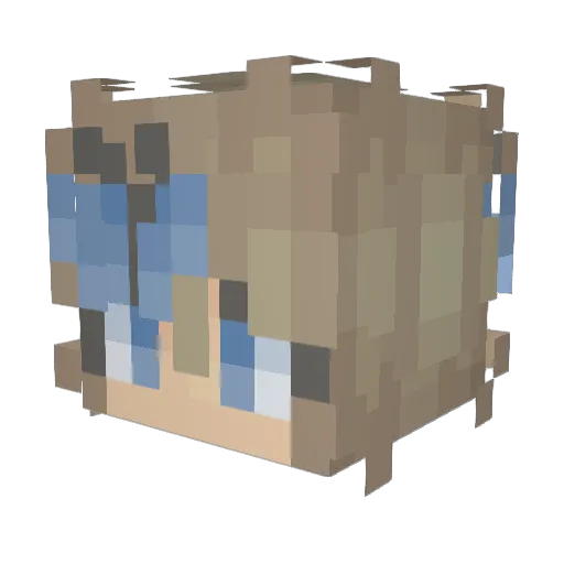 Sioweiie Minecraft avatar head, 3D render