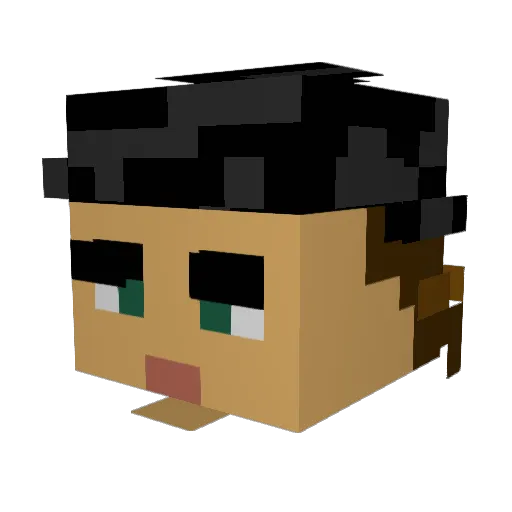 SipH2O Minecraft avatar head, 3D render