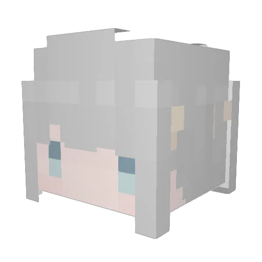 Sipalak Minecraft avatar head, 3D render