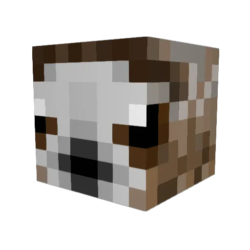 Sipee Minecraft avatar head, 3D render