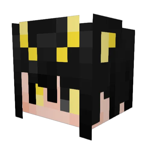 Siphoment Minecraft avatar head, 3D render
